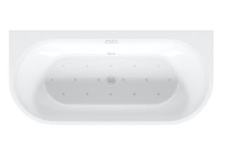 Акриловая ванна Riho Desire Back2Wall Glossy Sparkle System Fall B089013005 180x84см с аэромассажем заполнение через перелив белый